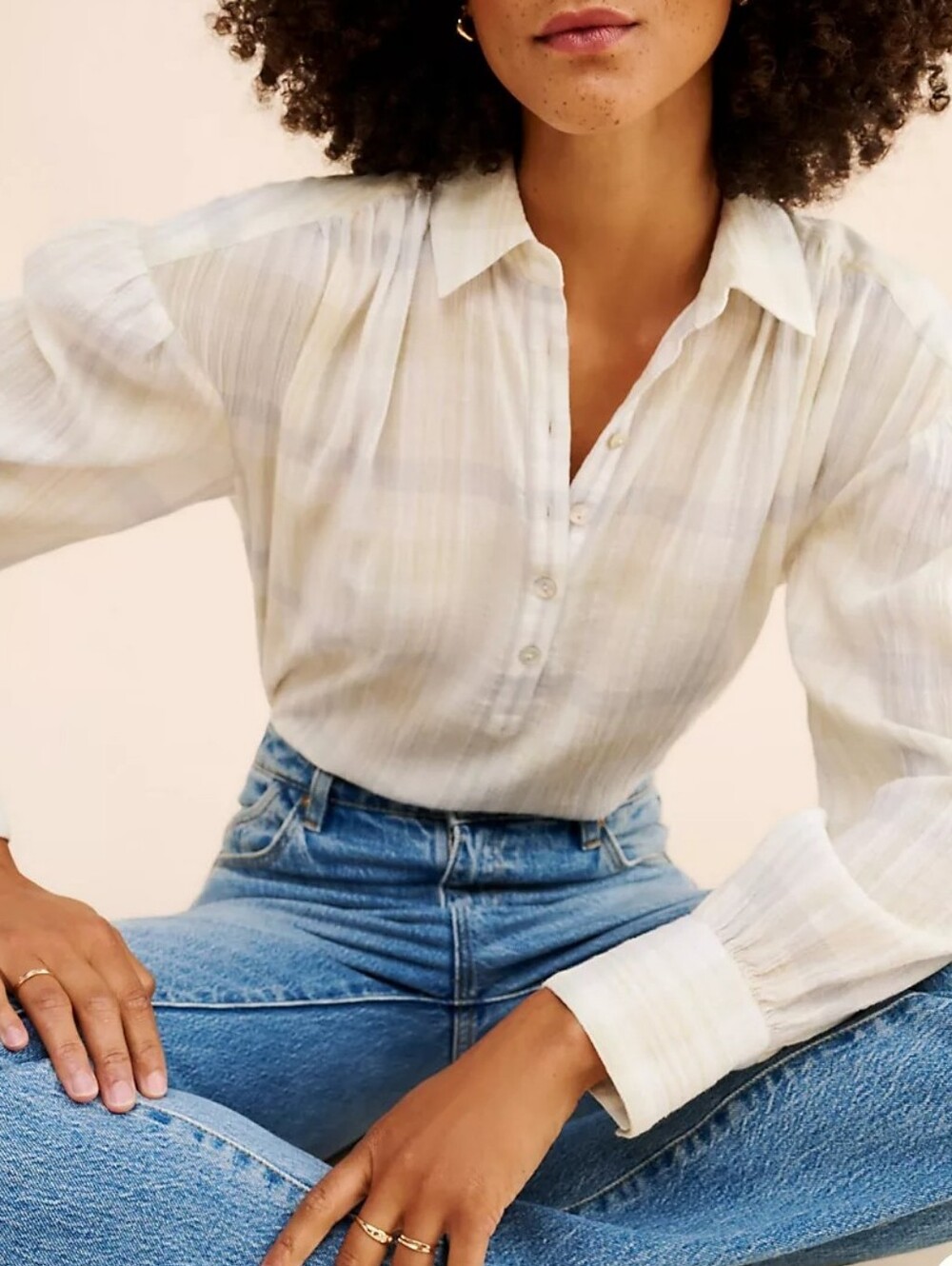Faherty Olli Collared Top S